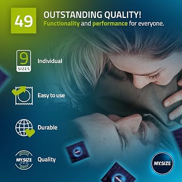 MY.SIZE PRO Condom Size 2, 49 mm, 3 Condoms - Perfect fit and a Suitable Size for Everybody