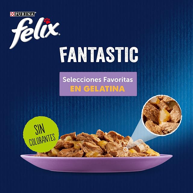Foto 3 de 8 de Felix Fantastic comida húmeda gato 48x85 g