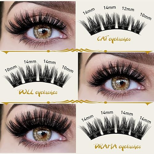 Miniatura 7 de Extensiones de pestañas en racimo B37, rizado D, 72 racimos de pestañas B&Q LASH, extensiones de pestañas anime, extensiones de pestañas suaves y