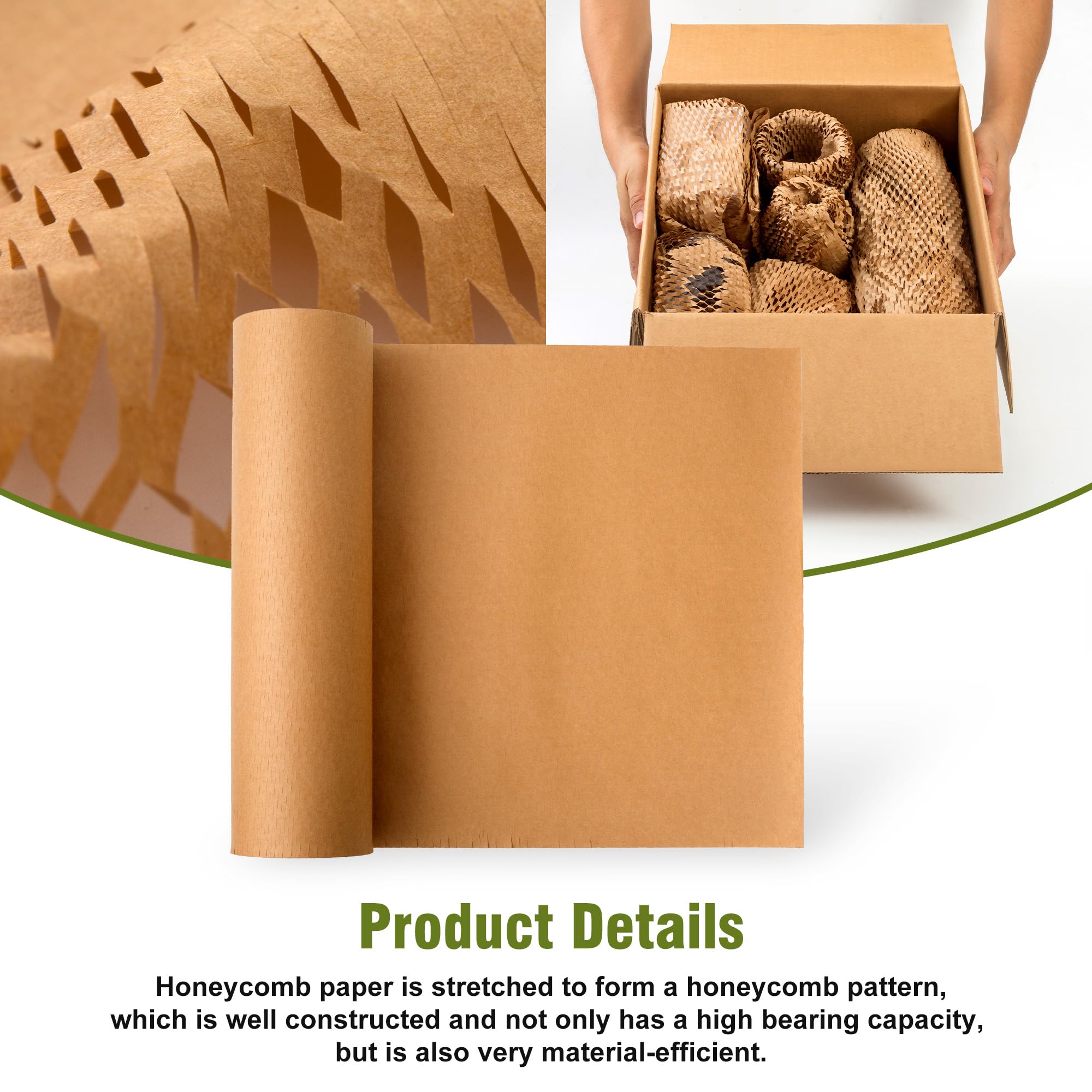 Rollo de burbujas de 30,5 x 1,2 m para mudanzas, rollo protector reciclable y biodegradable, material de embalaje, embalaje ecológico