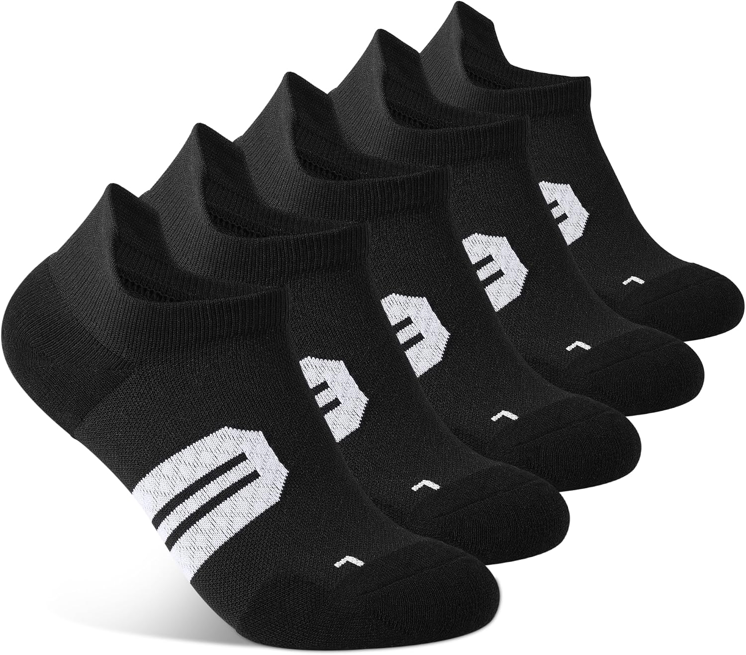 BUDERMMY Womens Ankle Compression Socks with Arch Support Athletic Low cut Running Socks for Women Workout Cushion 5 Pairs