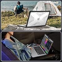 Vista 7 de Fintie Funda para MacBook Air de 15 pulgadas A3241 A3114 A2941 (versión 2023 2024 2025) Carcasa rígida resistente con parachoques de TPU