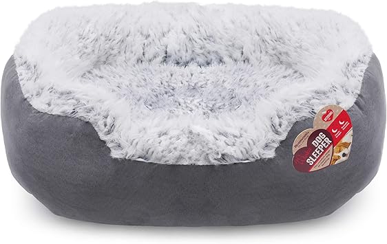 grey medium dog bed