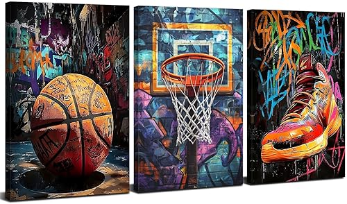 Miniatura 24 de Decoración de pared de graffiti para videojuegos, decoración de habitación de jugadores para adolescentes y niños, arte de pared para hombres, Juego