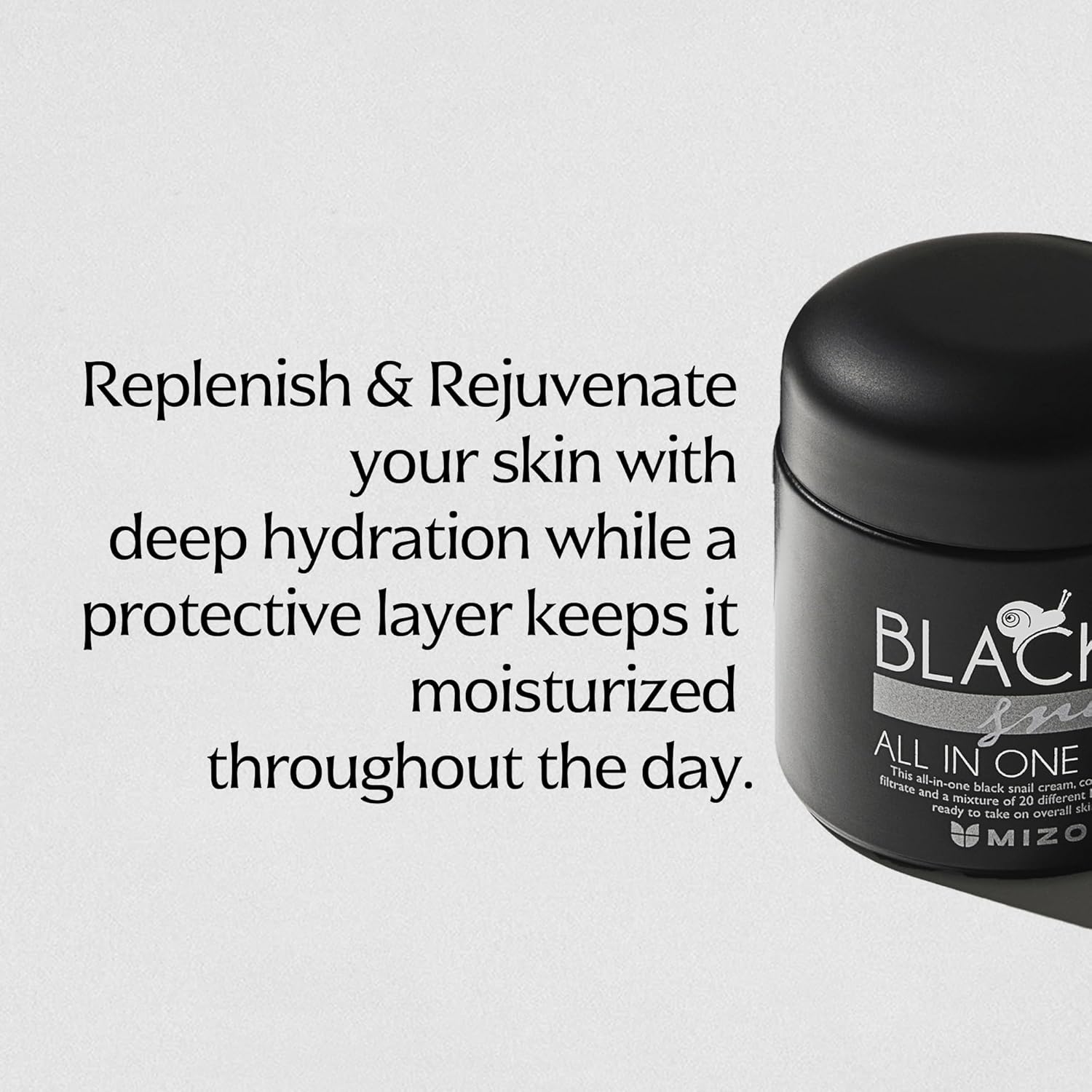 MIZON Black Snail All In One Cream Intensive Korean Skin Care Facial Moisturizing Snail Mucin Extract (2.54 fl oz) - Image 3