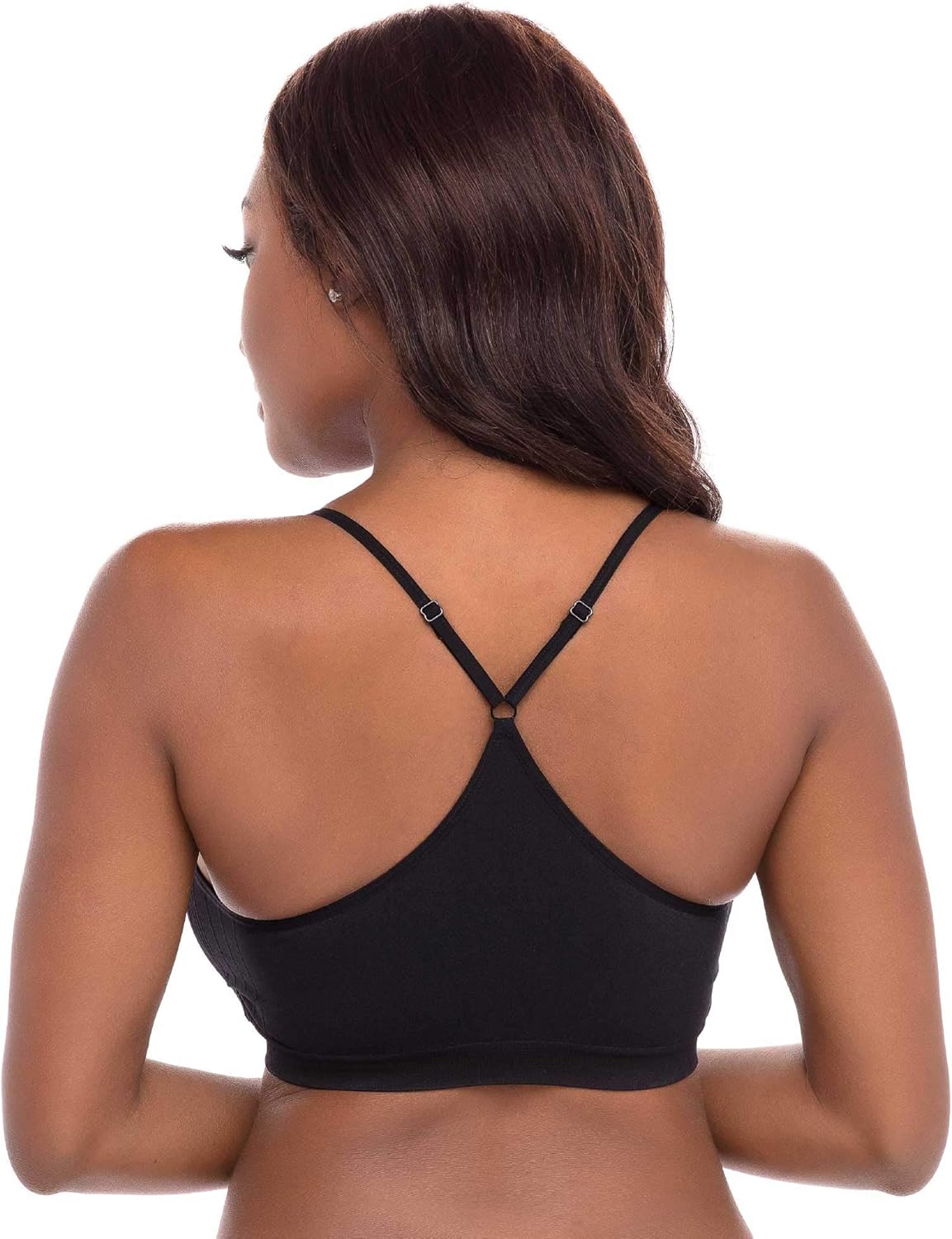 6 Pack Sports Cami Bras : Seamless Wirefree Yoga Sleep Bra with Removable Pads, Adjustable Straps and Offers Back Support