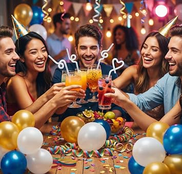 100 Pcs Individually Paper-Wrapped Clear Plastic Straws, 10.2'' Long, 0.23'' Diameter Disposable Drinking Straws, Perfect for tall cups or tumblers.