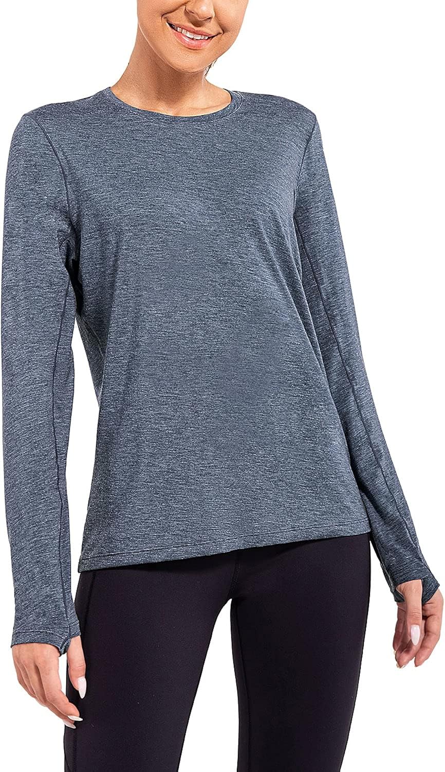 BALEAF Women's Long Sleeve Workout Shirts Loose Active Tops Running Gym Exercise T-Shirts with Thumb Hole : Sports & Outdoors