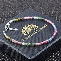 Vista 18 de InfinityGemsArt Natural Bracelet For Women Gemstone Micro Beads Dainty Jewelry Christmas Gifts for Women, Birthstone, Stone Jewelry 925 Sterling