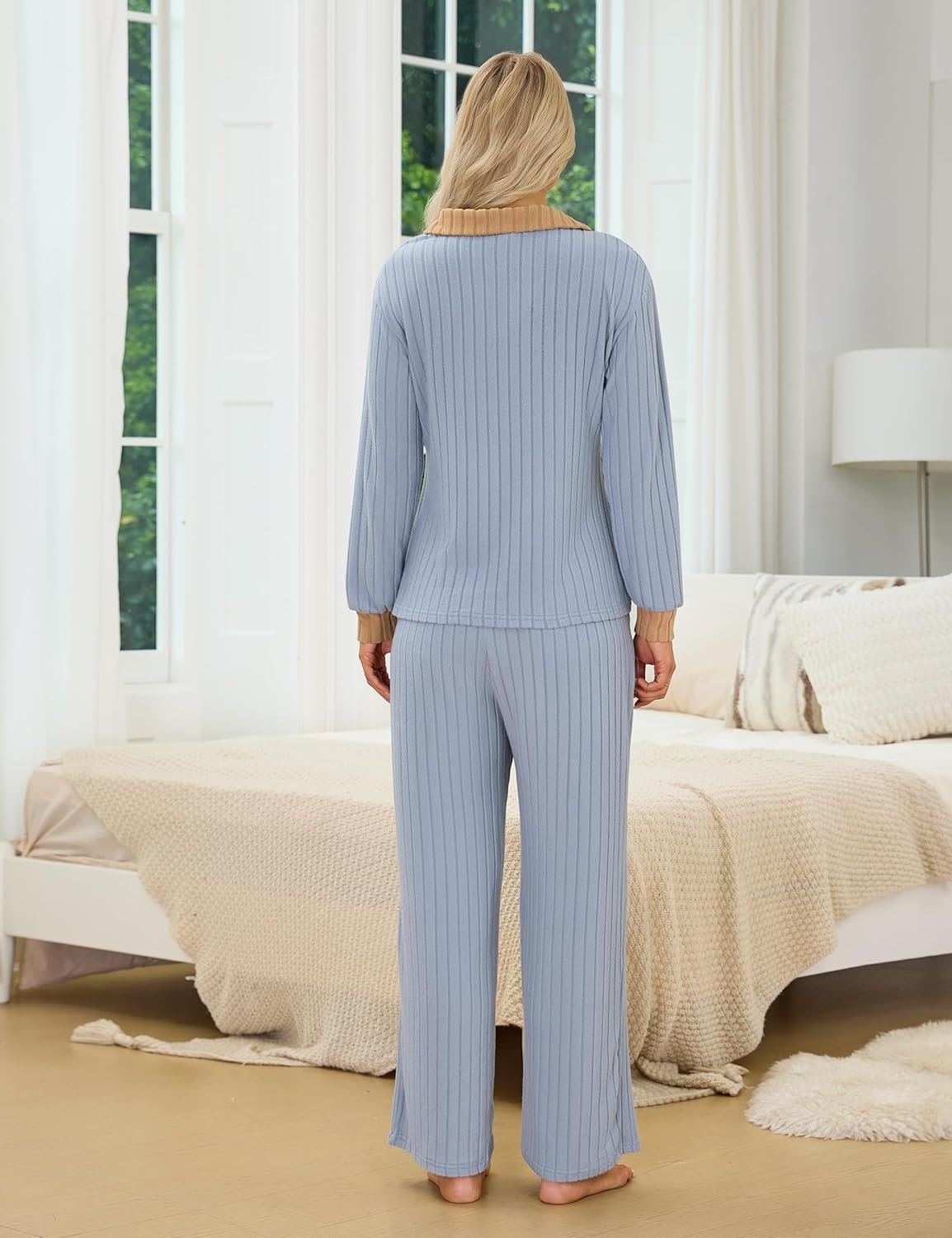 Blooming Jelly Womens Lounge Sets Long Sleeve Fall Pajama Sets Casual Matching 2 Piece PJ - Image 3