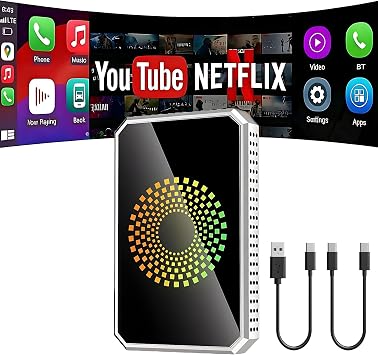 Autolink Pro 2026 Autolinkr Auto Linkr Pro Wireless Carplay 3in1 AI Box for Streaming Netflix/YouTube/TikTok,Watch Movies,Wireless Carplay Adapter Support USB Drive for iPhone 10& Android 13+