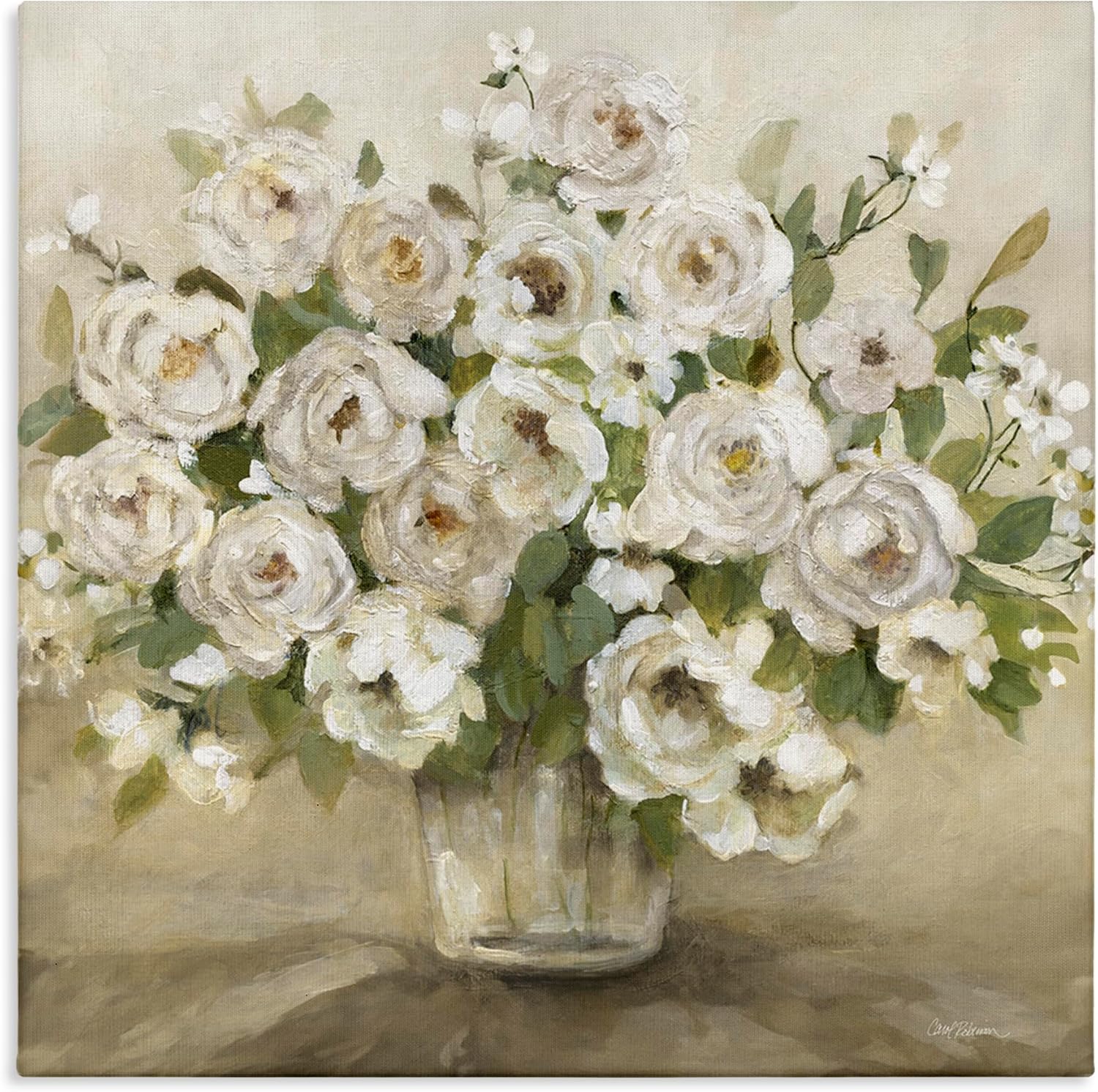 Stupell Industries Blossoming Aster Flower Bouquet, Designed By Carol Robinson, 30 x 30, Canvas Wall Art