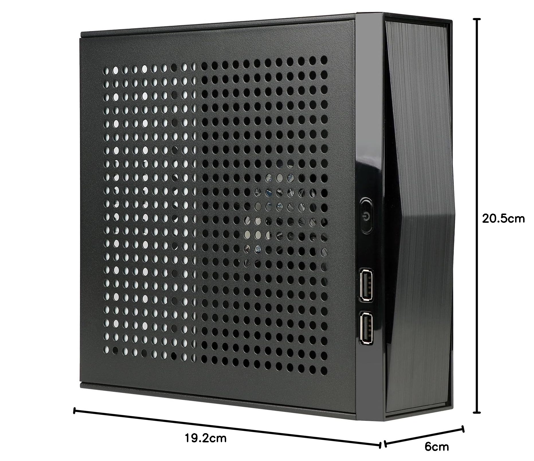 Custodia Mini ITX, SFF Small Form Factor, telaio per computer Mini Tower ideale per HTPC, pannelli ventilati SECC da 0,6 mm, custodia per PC da gioco adatta a schede madri Mini ITX (6,7 "x 6,7") e