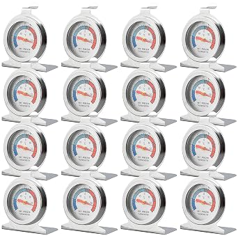 16 Pack Refrigerator Thermometer Large Dial Freezer Thermometer