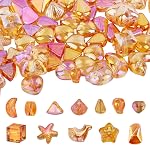 120Pcs Czech Glass Leaf Shaped Beads Assorted Crystal Beads of Tree Leaves For Jewelry Making, Theme of Leaf-shape Loose Beads For DIY Crafts Bracelets Necklaces Pendants