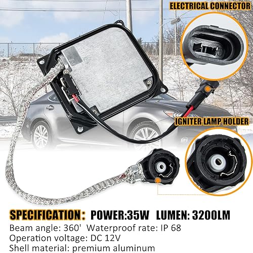 Miniatura 3 de Unidad de control de balasto de faros delanteros HID ES350 xenón con módulo de bombilla de encendido D4S compatible con Lexus IS250, LS460, RX350,
