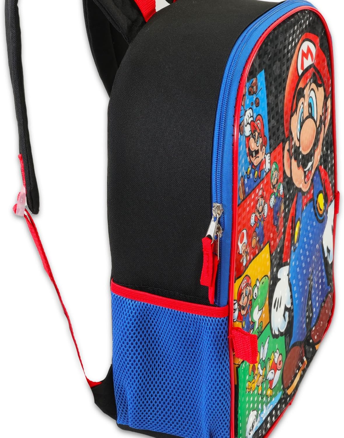 Mario and Luigi Backpack with Lunch Box Set - Bundle of Backpack, Lunch Bag, Stickers, Water Bottle, More | Super Mario Bros School Supplies for Kids