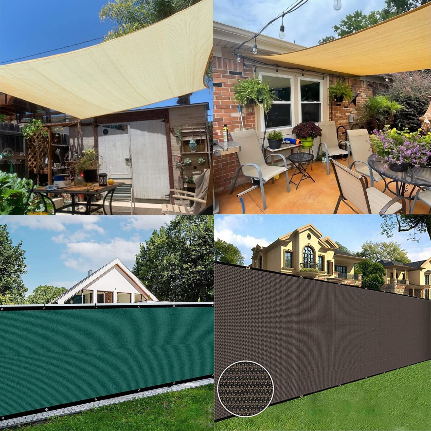 Vela De Sombra 1.5x10m Pantalla para Balcón Malla de SOMBREO OCULTACION con Ataduras de Cables para,Granero, Fiestas, Pergola, Verde Oscuro