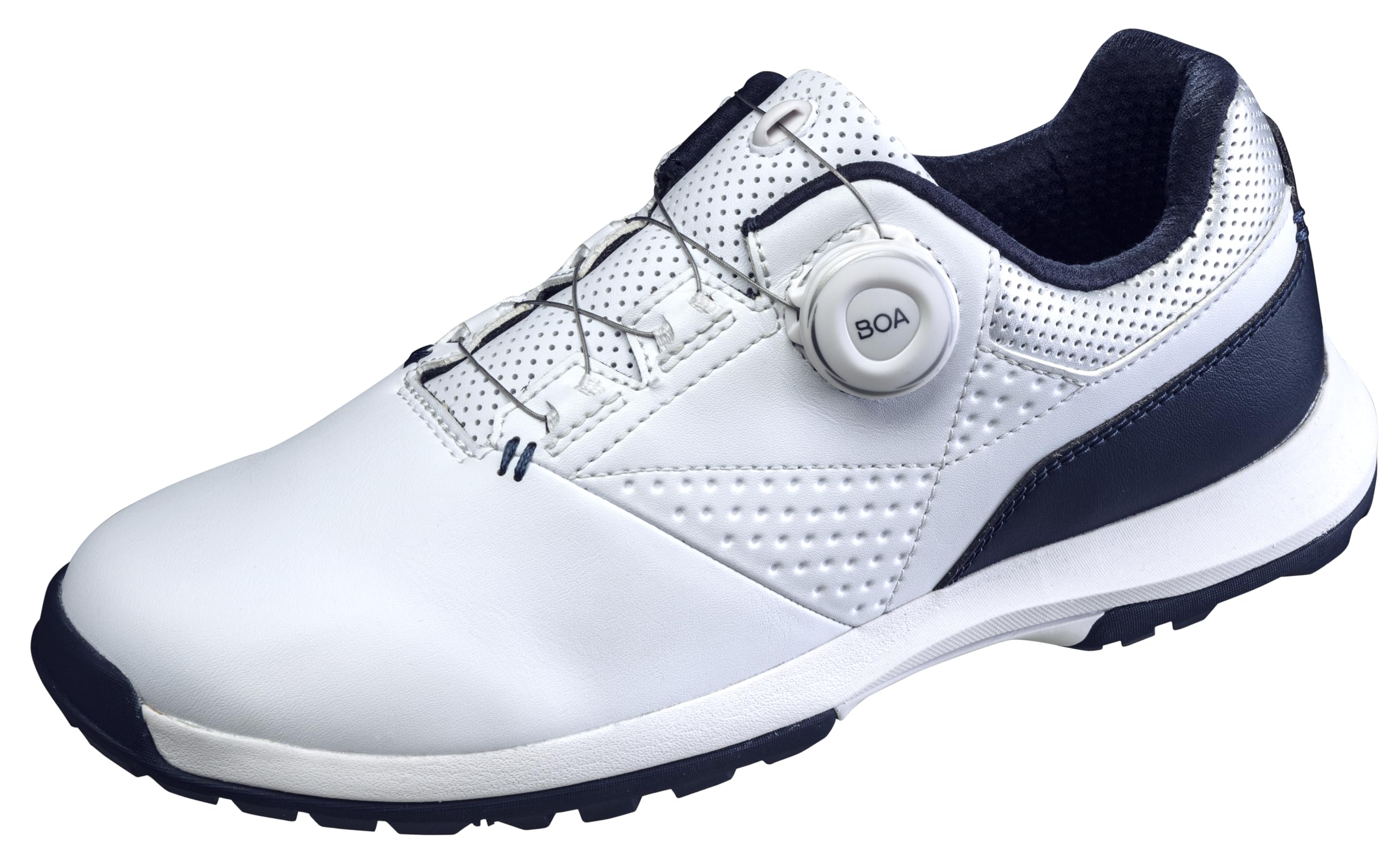 BRIDGESTONE GOLF Women's Mid Top Golf Shoe, Multicolor (White/Navy), 23.0 cm 3E