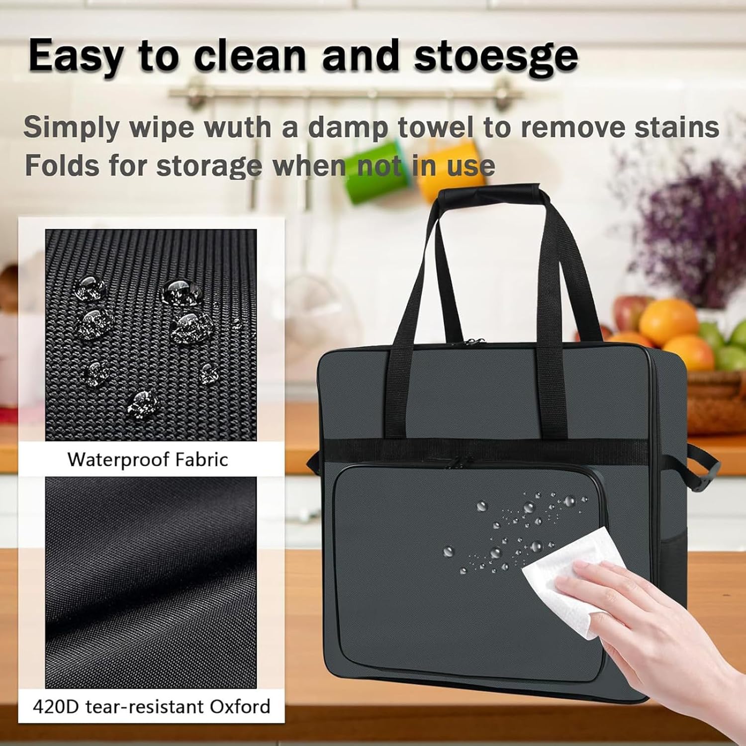 Travel Protect for Shake Machine with Protecting Belts and Large Net Pouches Size 6.69x18.9x16.93 Inches Combiner Bag with Pulls