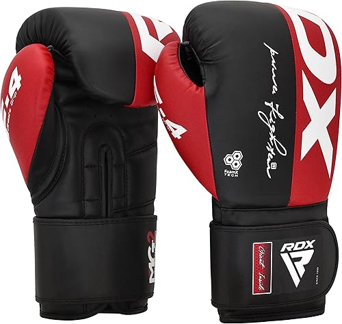 Miniatura 8 de RDX Guantes de boxeo, guantes de entrenamiento de cuero Maya Hide para Muay Thai, kickboxing, sparring, saco de boxeo, guantes de kickboxing,