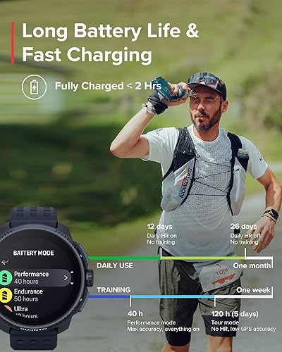 Miniatura 4 de SUUNTO Raza Reloj deportivo GPS, pantalla a color AMOLED grande y brillante, batería de larga duración