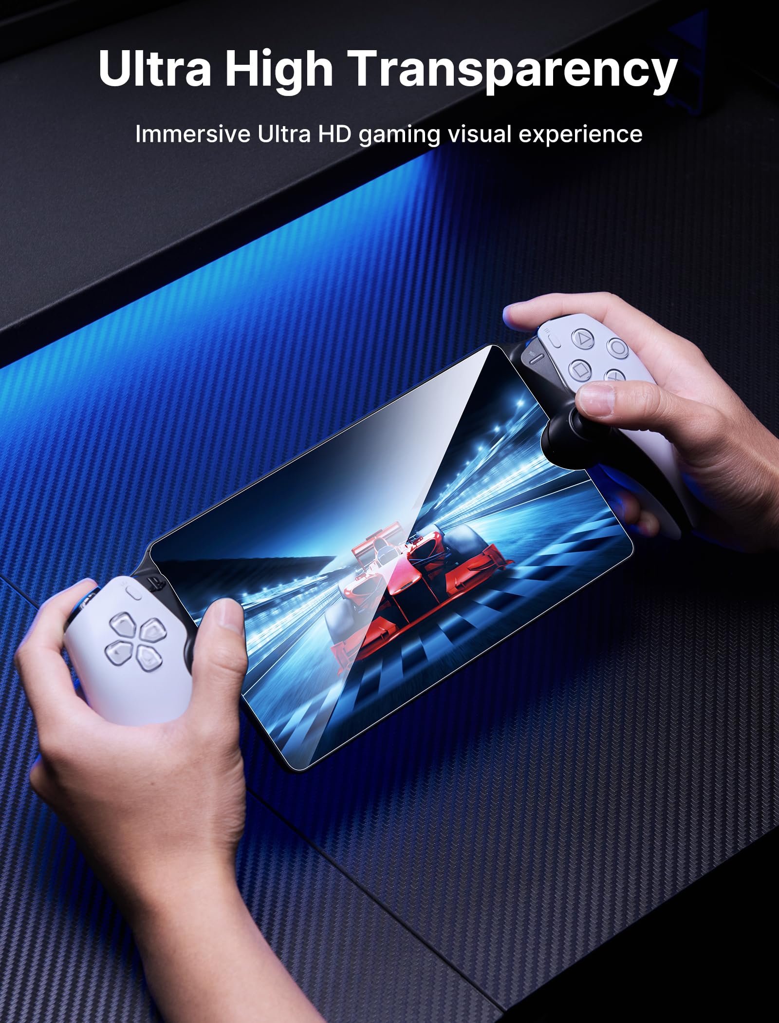JSAUX Schutzfolie für PlayStation Portal Remote Player, Ultra HD Schutzglas 8 Zoll Anti-Scratch Displayschutzfolie 2 Stück