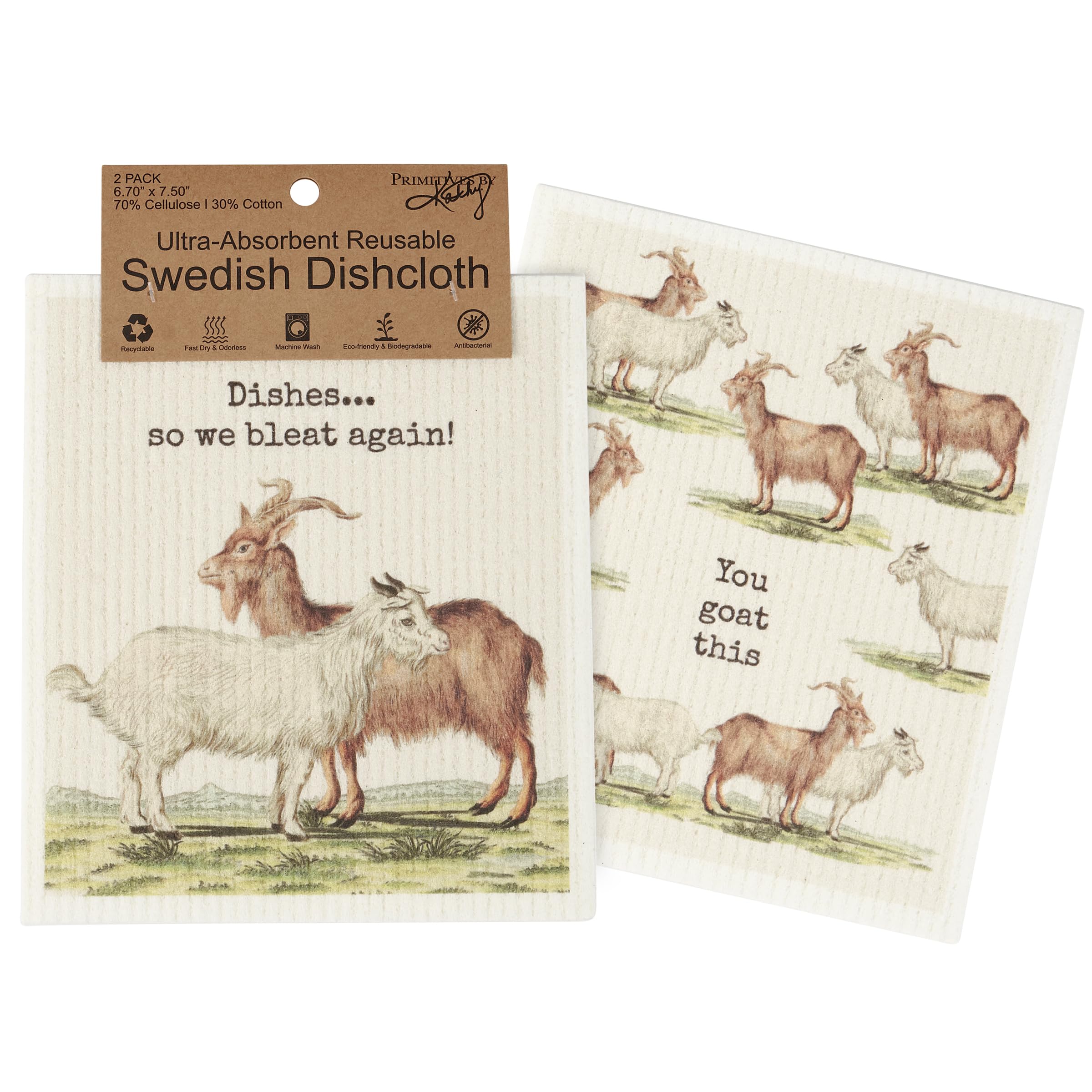 Chiffons suédois You Goat This pour nettoyer la table et la vaisselle au quotidien