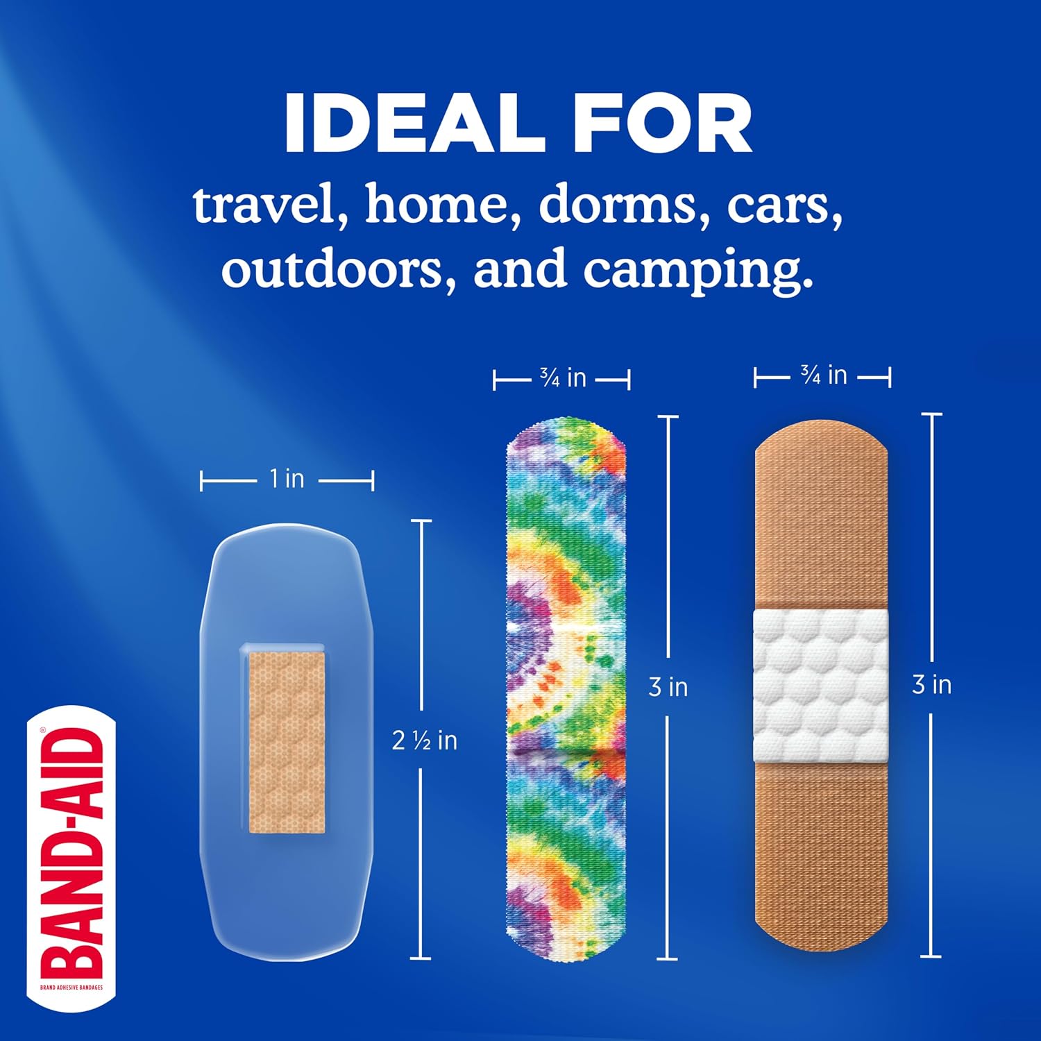 BAND-AID Brand Adhesive Bandages Variety Pack Tin, Assorted, 75 Count