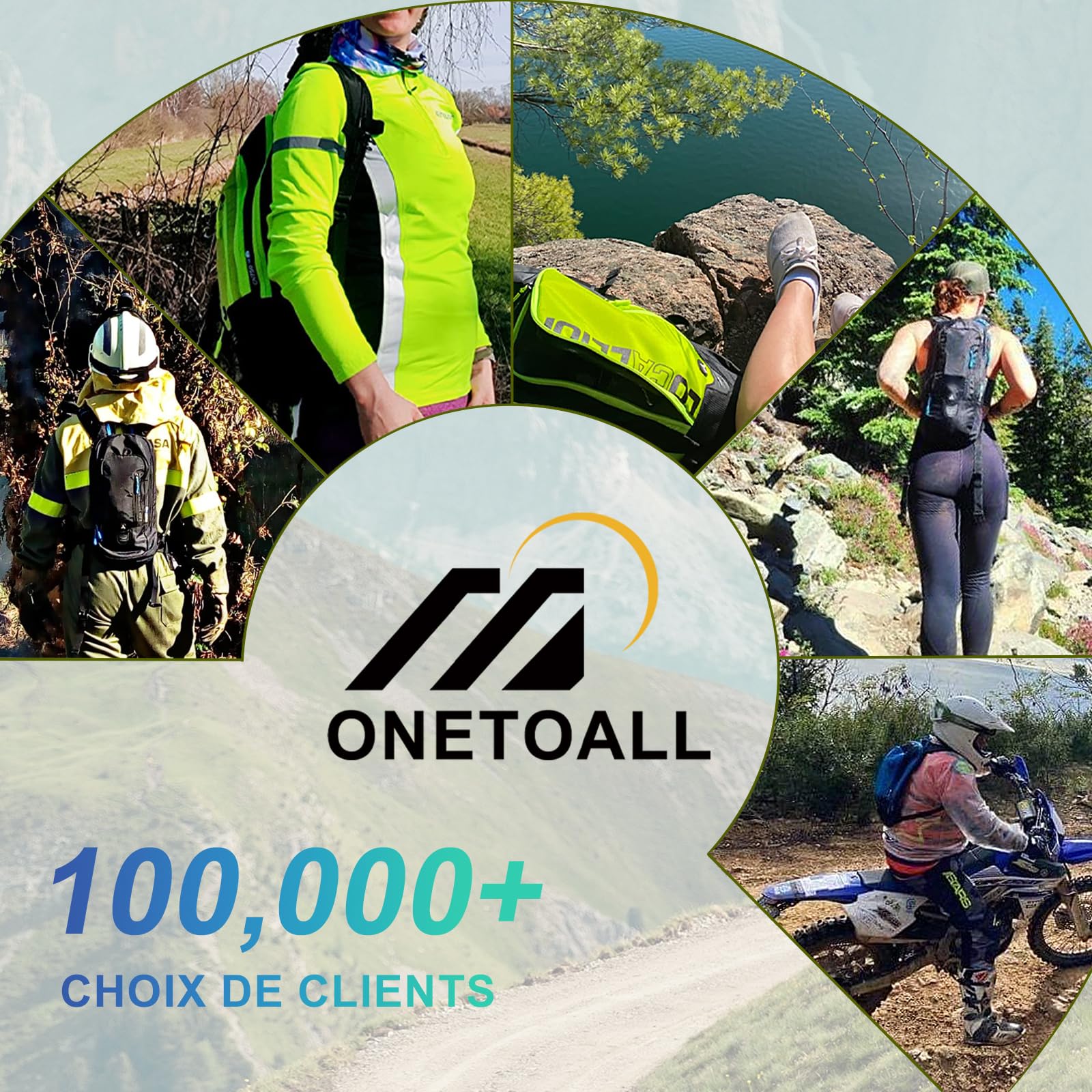 LOCAL LION Sac à Dos Vélo 6L, Petit Sac à Dos Ski Sac Vtt Homme Femme pour Randonnée Moto Cyclisme Sport Voyage Course Ultraléger Respirable