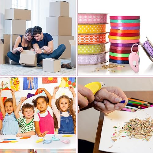 Miniatura 7 de 6 piezas de mini cuchillos utilitarios, cortador de cartas, abridor de cartas, cuchillos de bolsillo, mini diapositivas abiertas para letras