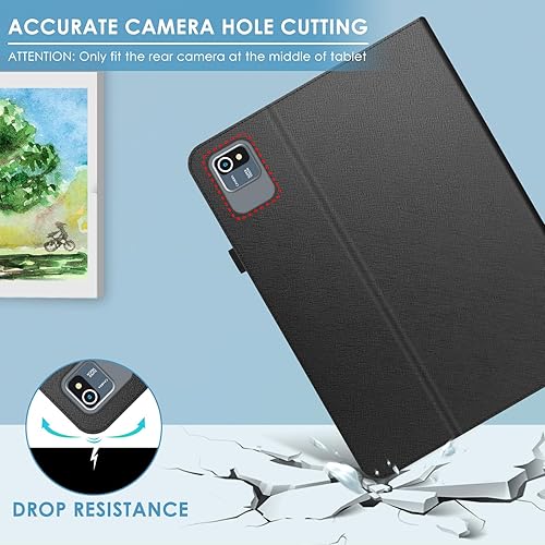 Miniatura 8 de DETUOSI Funda universal para tableta de 10 pulgadas, funda para tableta Android de 10.1 pulgadas, fundas para tabletas Android de 10.1 pulgadas,