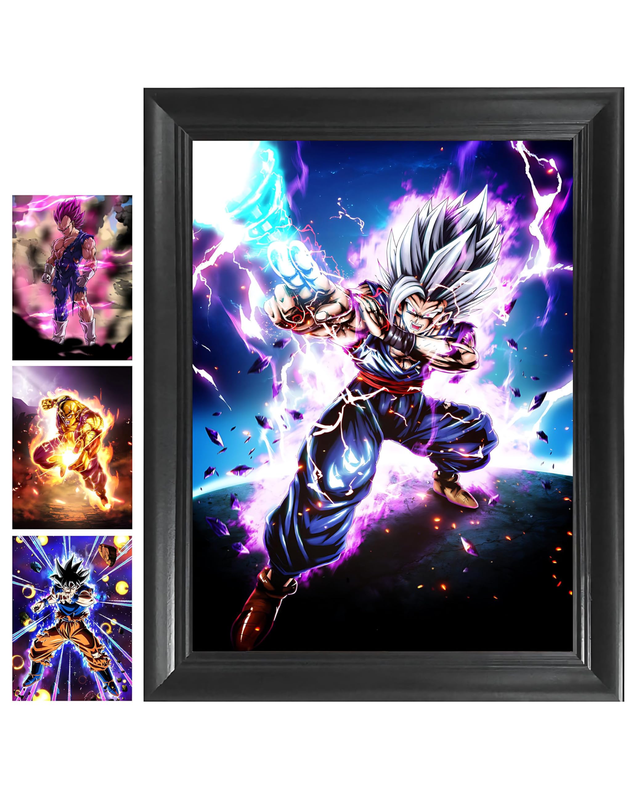 Amazon.com: Generic Anime Z Fighters 3D Framed Lenticular Poster