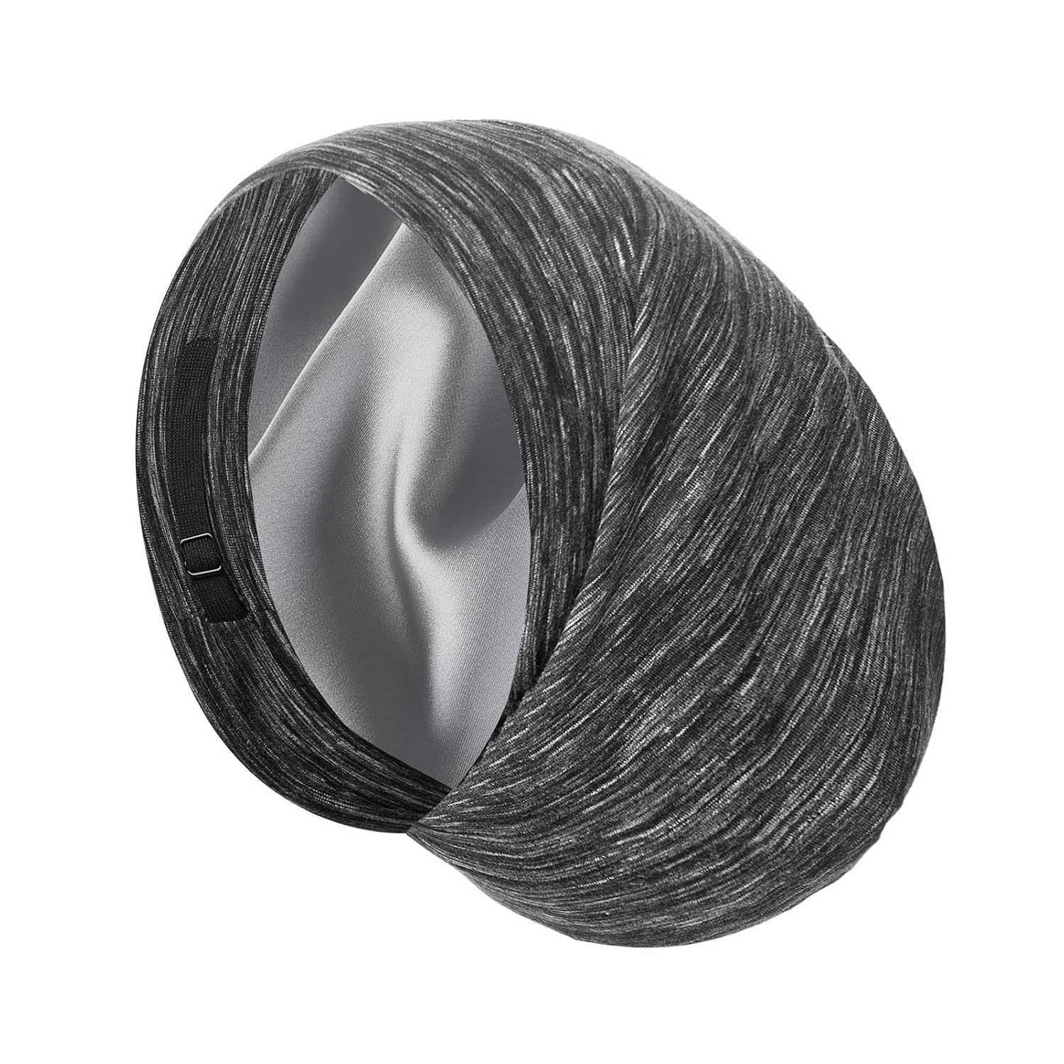 Touca de cetim forrada de seda para dormir – Capa de cabelo ajustável para mulheres e homens, touca noturna para cuidados com pacientes