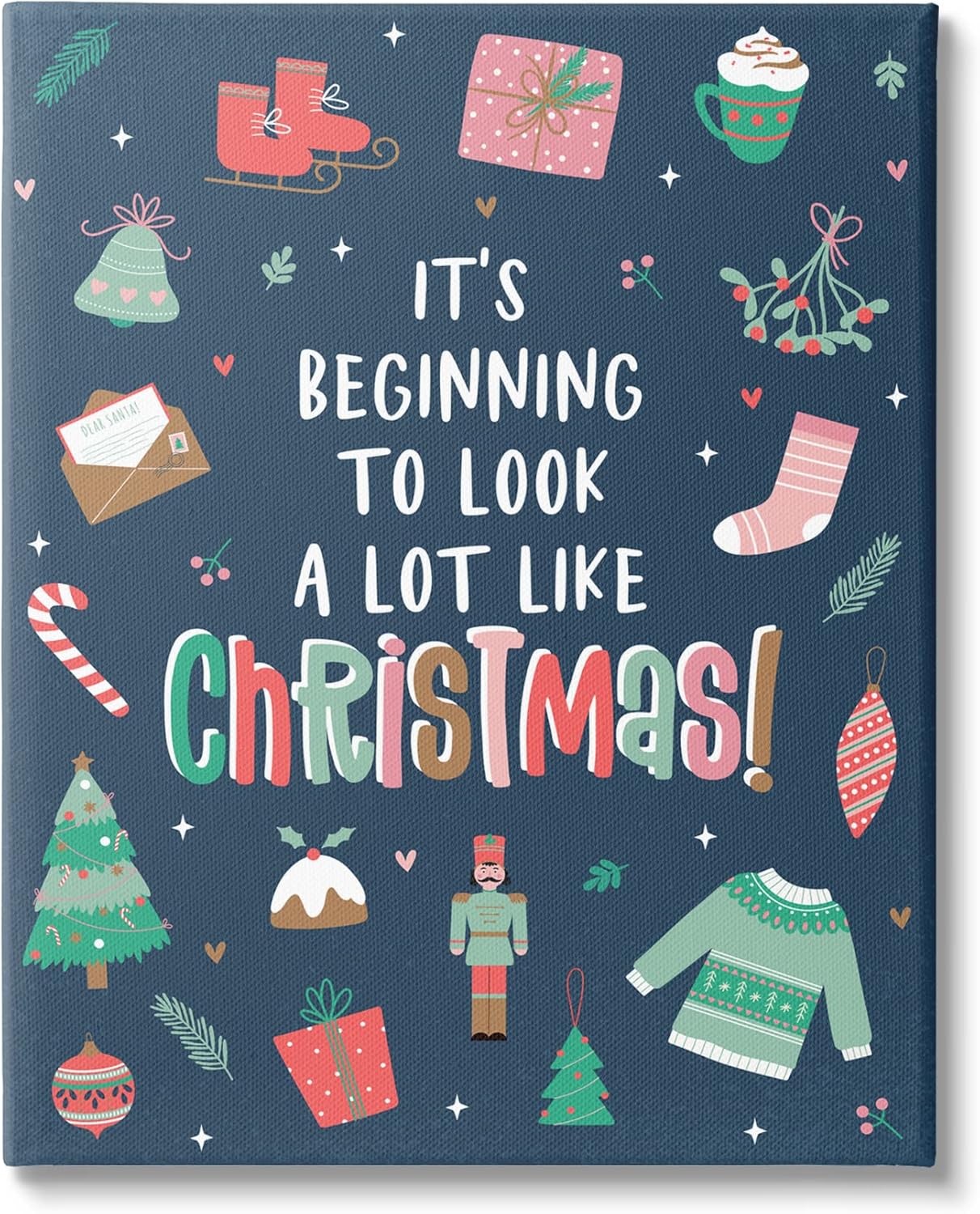 Stupell Industries Beginning To Look Like Christmas Varied Festive Details, Design by Angela Nickeas