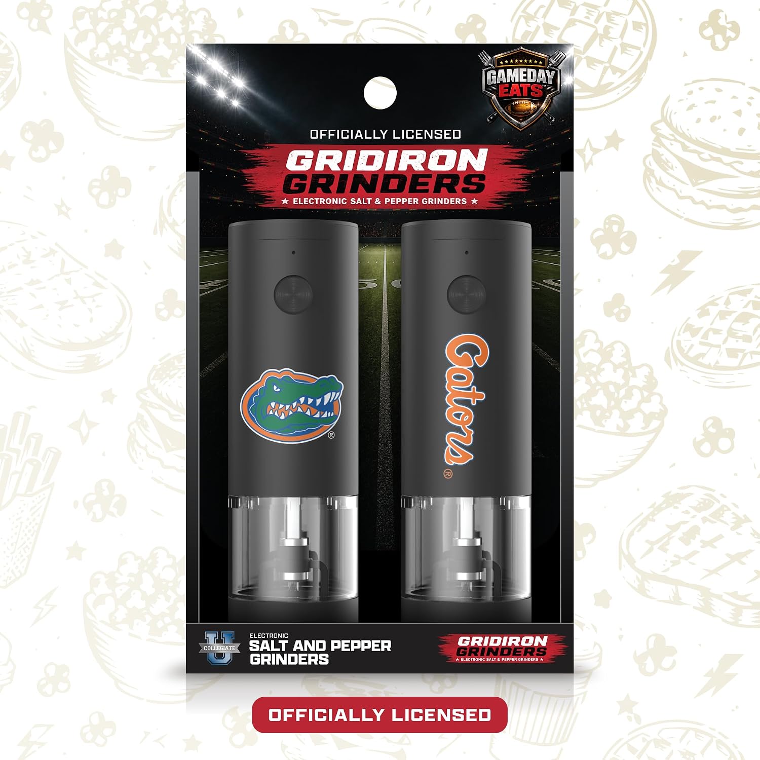 SOAR NCAA Electronic Salt and Pepper Grinder Set- Florida Gators