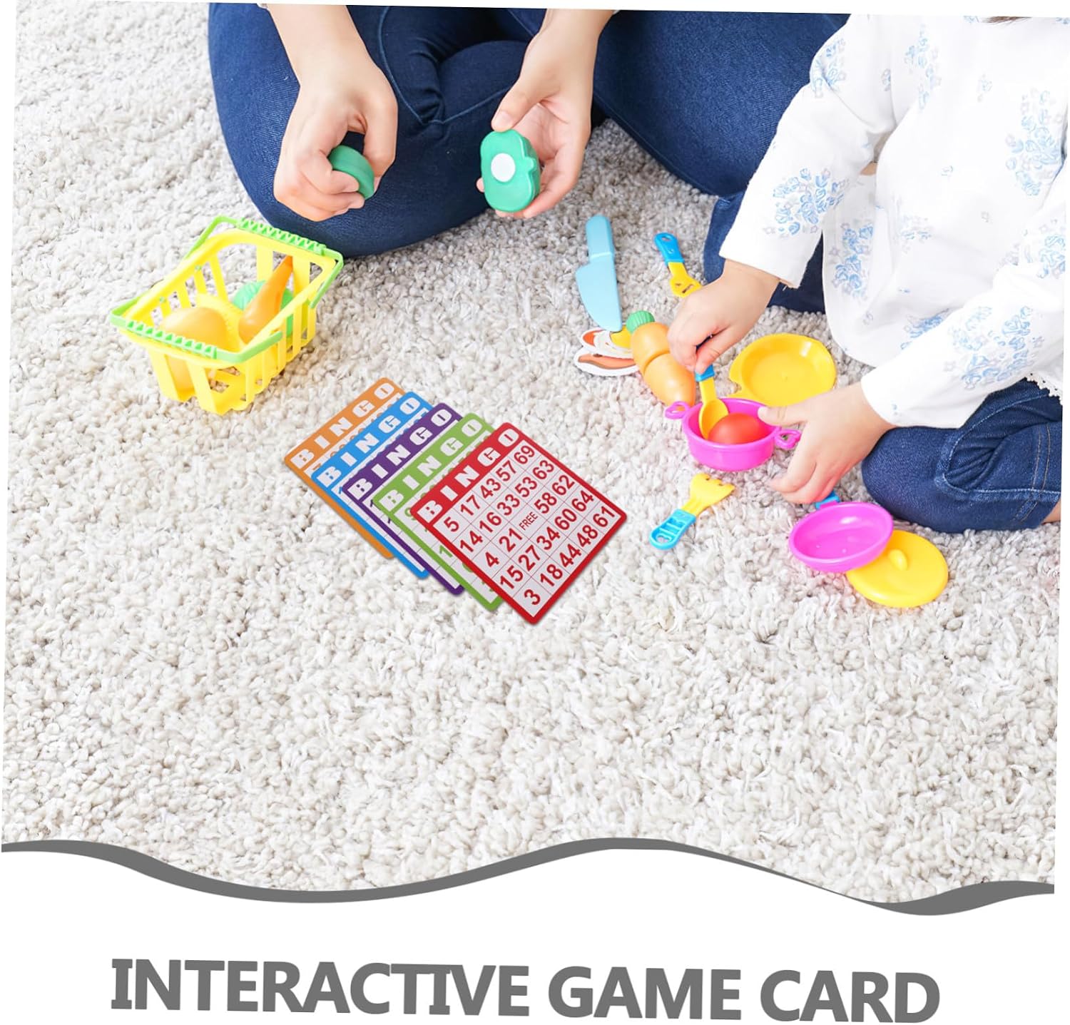 100pcs Colorful Bingo Cards Paper Party Game Supply with 5 Colors and Ages, Parent Communication and Enhancing Teamwork, for Schools and Summer Events