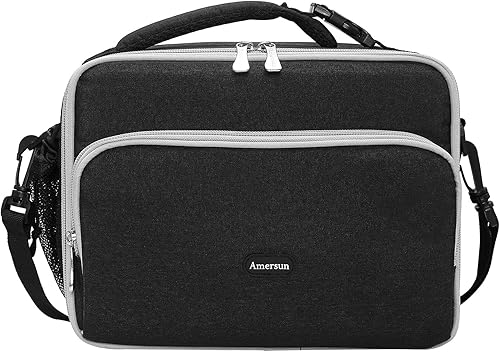 Miniatura 8 de Amersun - Lonchera térmica duradera con correa ajustable para llevarla en el hombro, para la escuela, mantiene los alimentos frescos, para niñas y