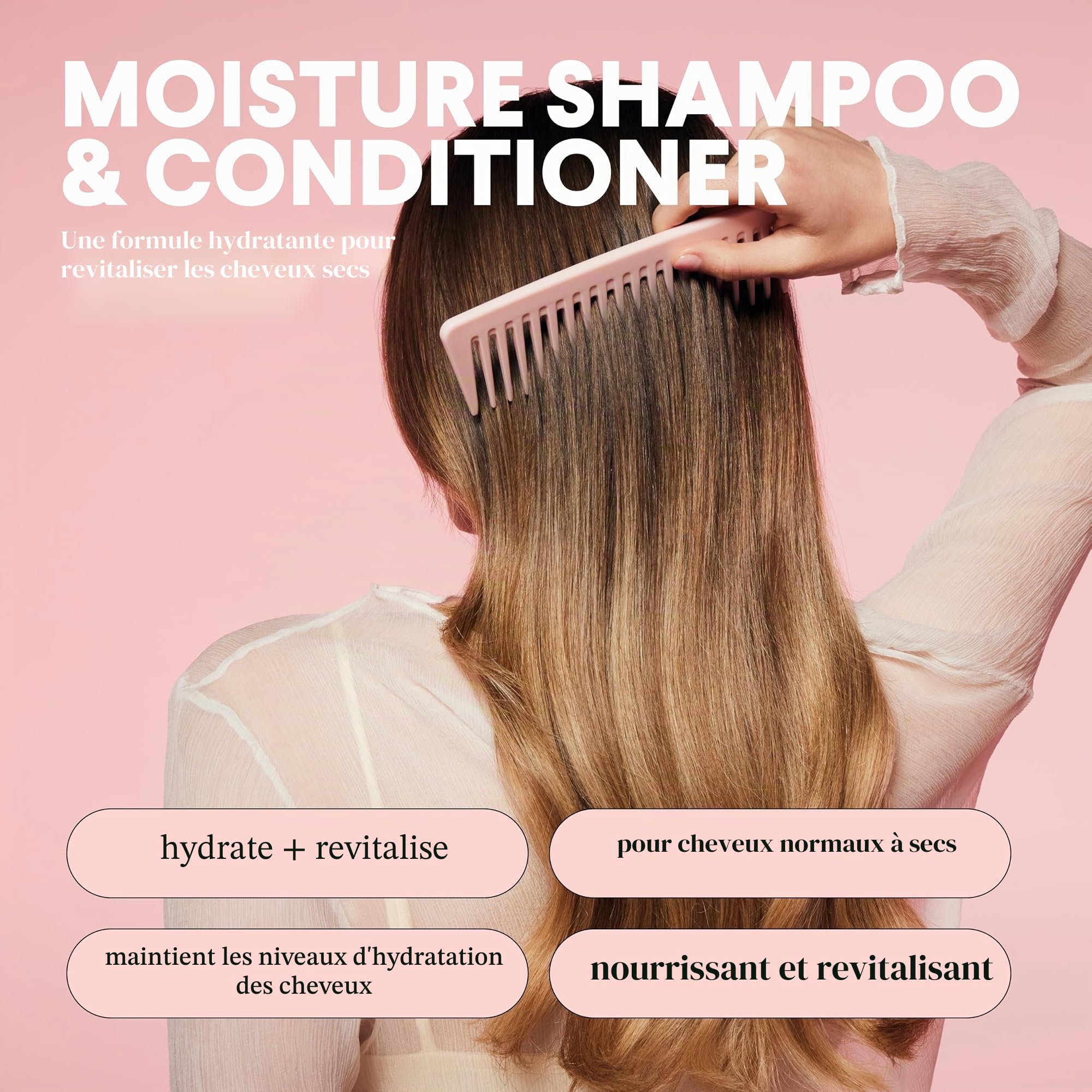MONDAY-AMAZON Combi Pack hydratant régulier 355 ml (1 shampooing, 1 après-shampooing)