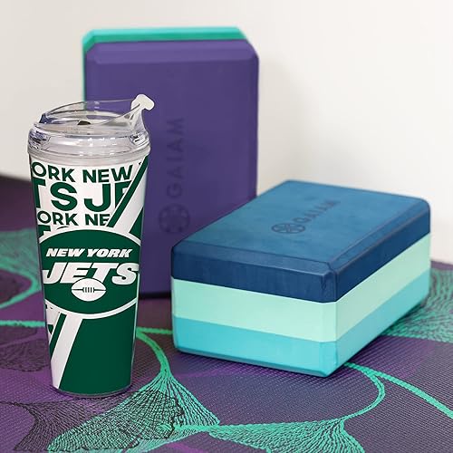 Miniatura 105 de Rico Industries NFL Football - Vaso de acrílico de 24 onzas con tapa con bisagras, vaso de doble pared con licencia oficial para fanáticos de la NFL