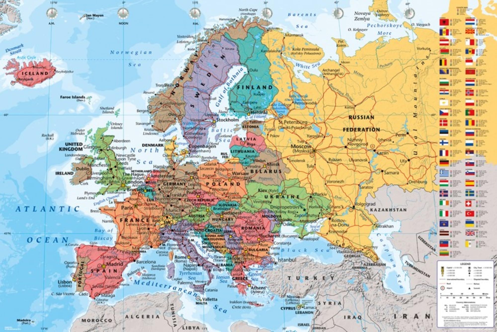 GB eye World Maps European Map 61 x 91.5cm Maxi Poster