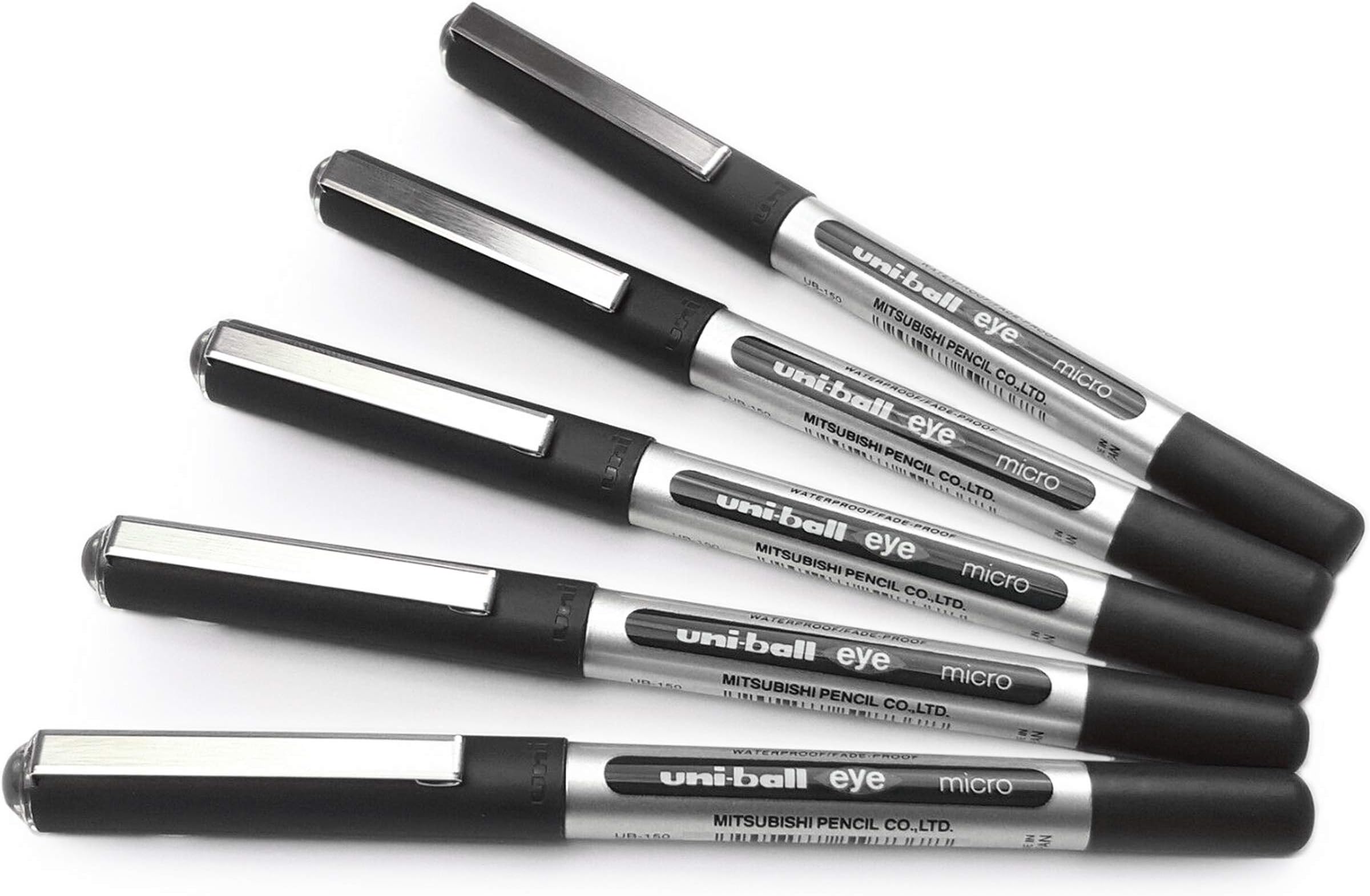 UniBall Eye/Micro UB150 Rollerball Pens / 0.5mm Black Ink/Value Set