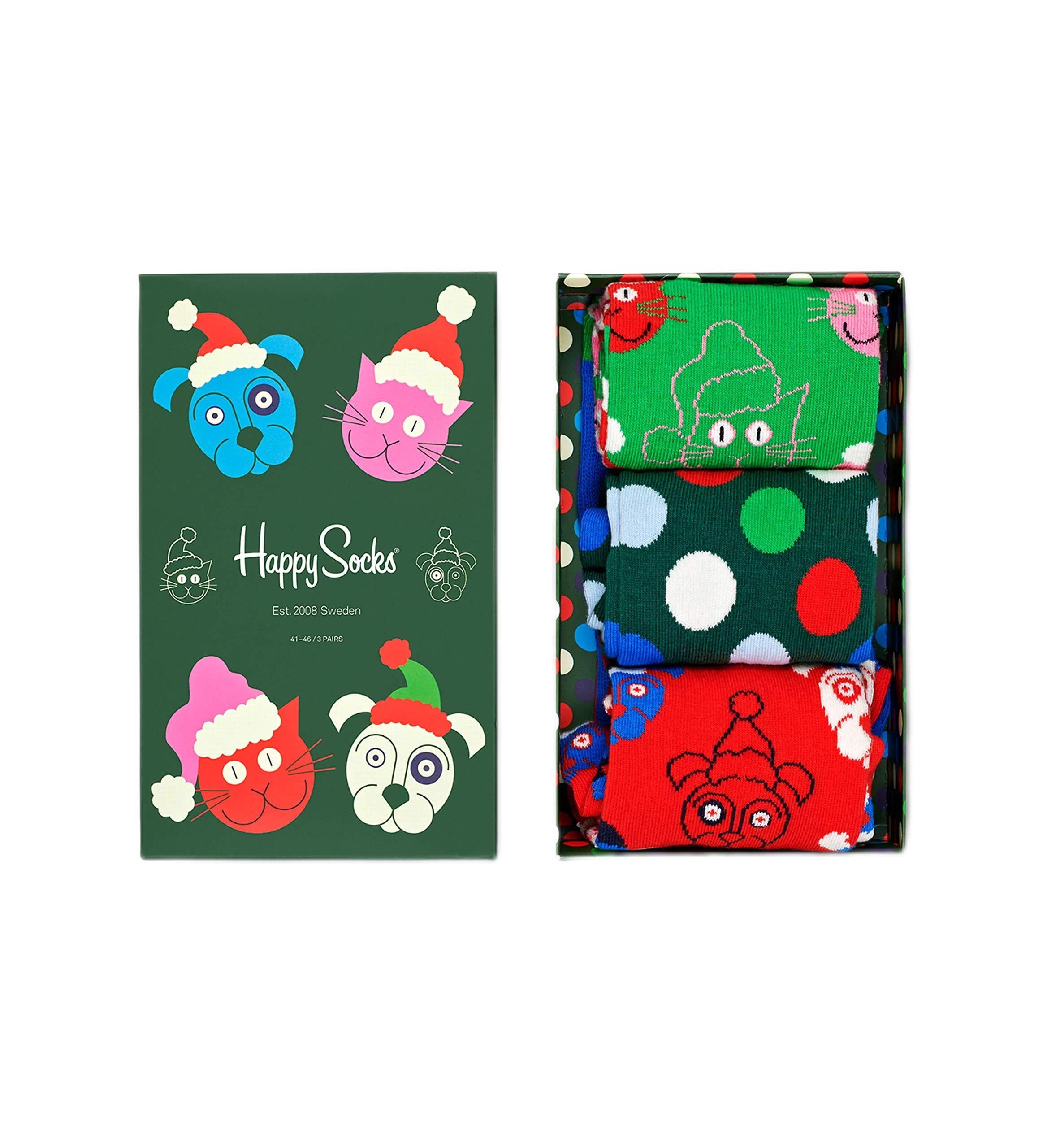 Happy Socks Mujer Happy Socks 3-Pack Santa Animals Box, Colorées Et Amusantes Happy Socks México