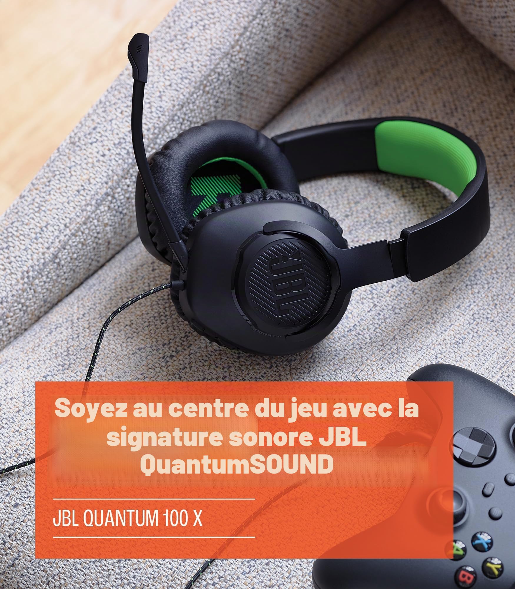 JBL Quantum 100X Console Casque de Jeu pour Xbox (Noir)