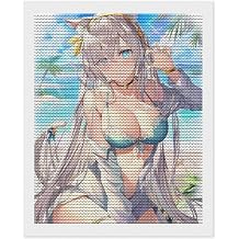 Diamond Art FGO Anastasia Poster DIY Painting Embroidery Kit for Adults Wall Hanging Art Panel Art Poster Illustration Interior Wall Art Wall Decor Housewarming Gift Cute Sexy Anime Pattern 16"x20"