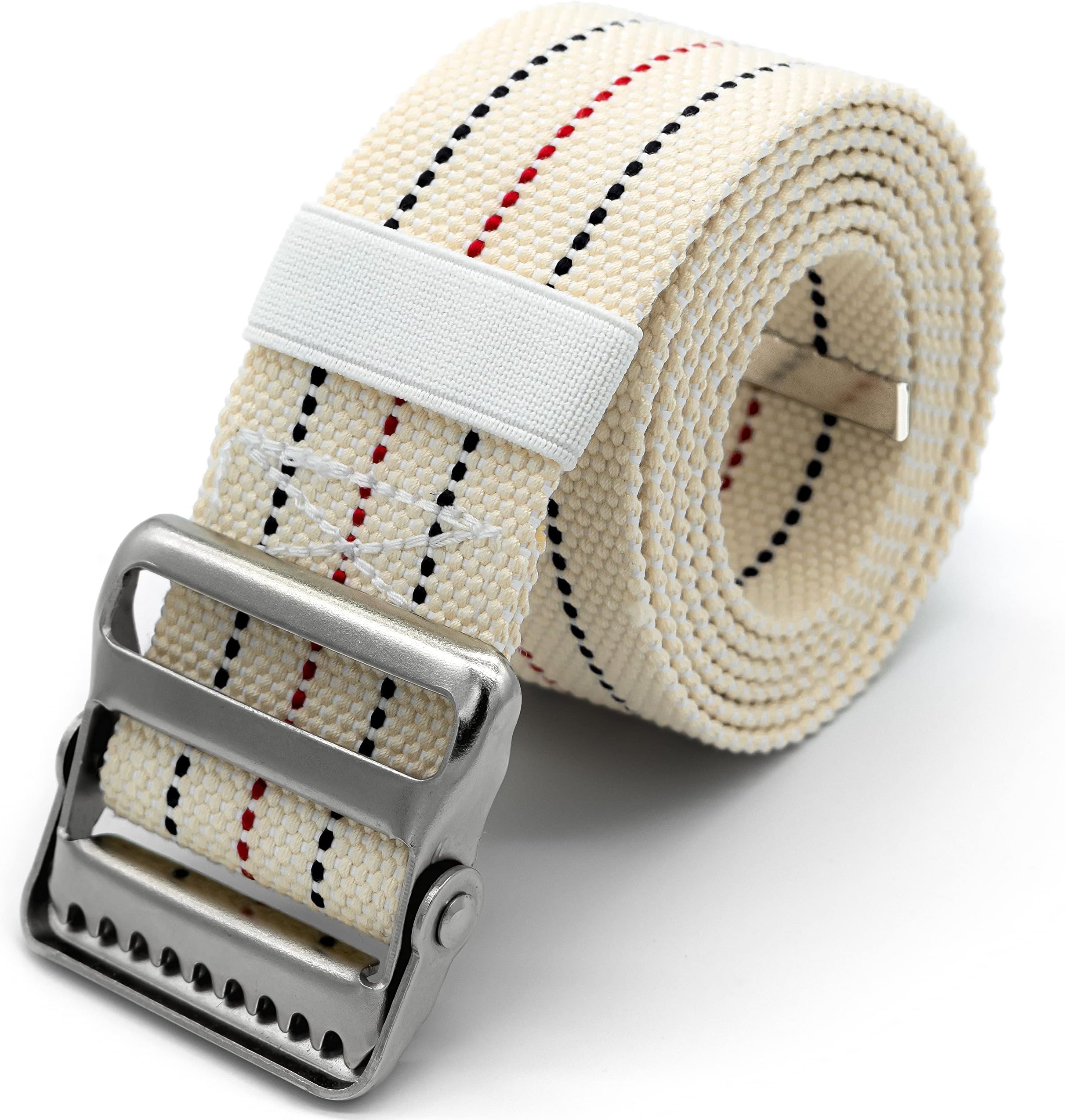 LiftAid Transfer and Gait Belt 60 Inch with Metal Buckle and Loop - Walking, Standing and Transfer Assist Aid for Seniors, Elderly Patients, Caregiver, Nurse, Therapist (Beige)