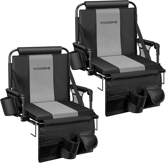VIVOHOME Stadium Seats with Back Support and Cushion 2 pack