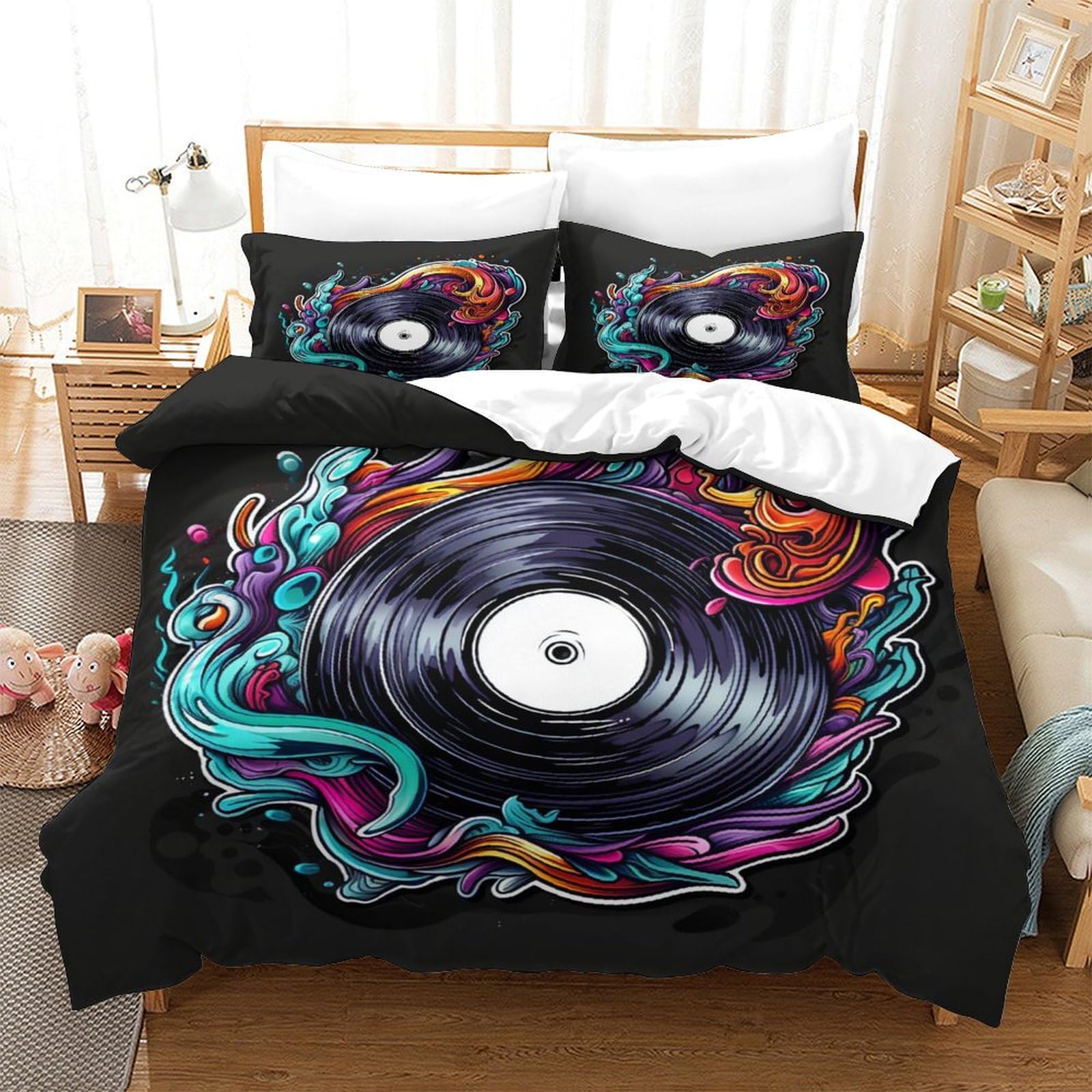 Housse de couette hypoallergénique microfibre douce fermeture éclair