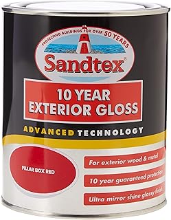 Sandtex Retail 10 Year Exterior Gloss Pillar Box Red 0.75 L