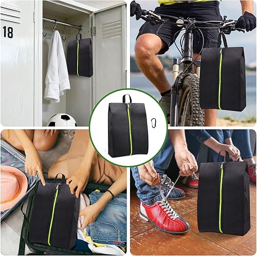 Miniatura 3 de Roliwils - Bolsa para zapatos de golf con mango reforzado, bolsa de tacos resistente al olor con mosquetón, organizador de zapatos de viaje para